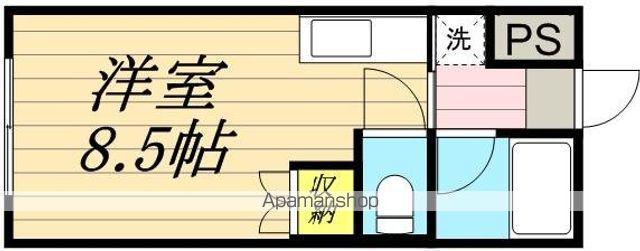 デュエル雅(ワンルーム/1階)の間取り写真