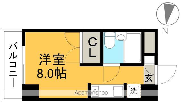 セラヴィ朝倉(ワンルーム/2階)の間取り写真