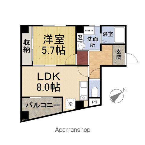 セプト・エタージュ(1LDK/5階)の間取り写真