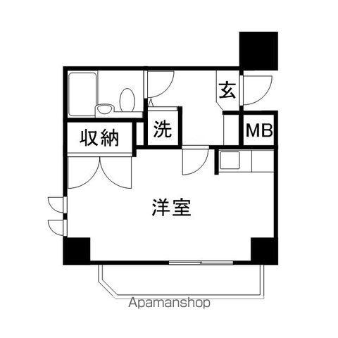 ダイアパレス京町2(ワンルーム/4階)の間取り写真
