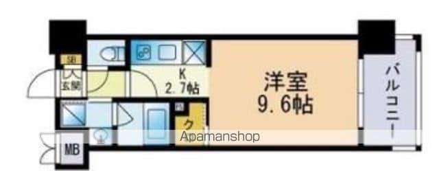 RJRプレシア千代県庁口駅前(1K/7階)の間取り写真