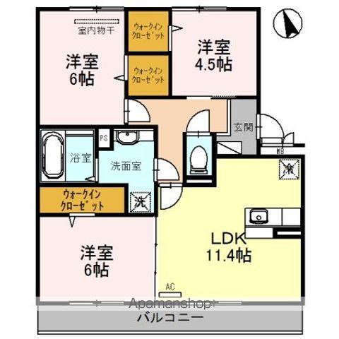 プレミアム十番館(3LDK/2階)の間取り写真