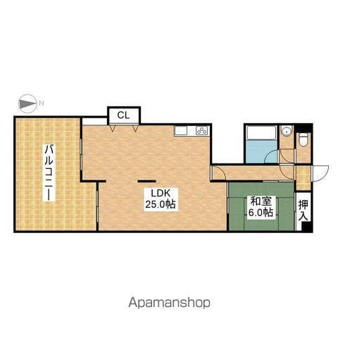 シャトレ北山(1LDK/2階)の間取り写真