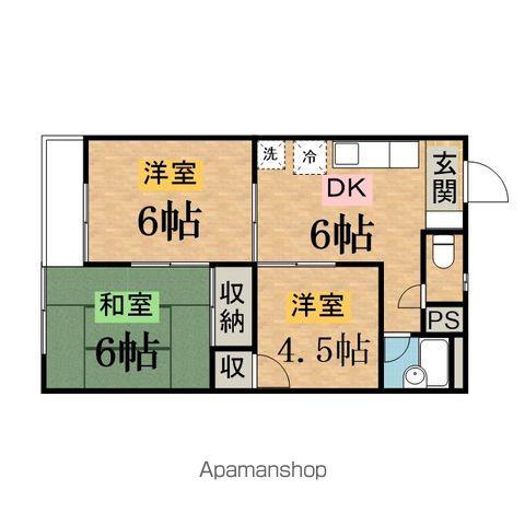 グリーンハイム聖蹟(3DK/2階)の間取り写真