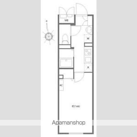 エルファーロ三軒茶屋2(1K/2階)の間取り写真