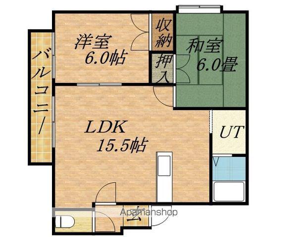 北13条プレインA(2LDK/1階)の間取り写真
