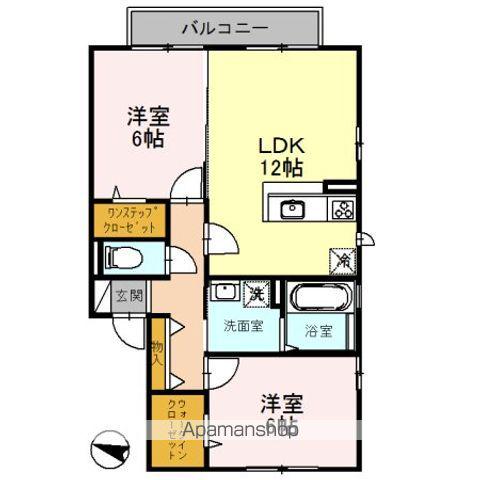 ヴューコート(2LDK/2階)の間取り写真