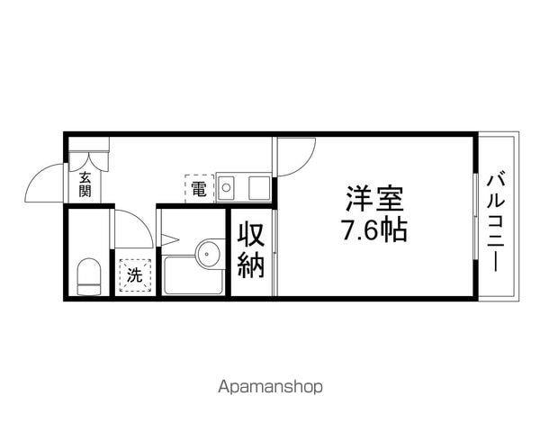 マジェスト旭(1K/4階)の間取り写真