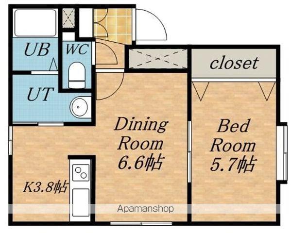 ラルーナ(1LDK/2階)の間取り写真