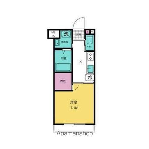 OASIS(1K/3階)の間取り写真