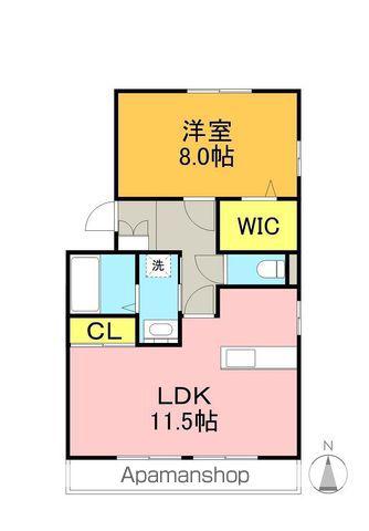 フォルトゥーナⅠ(1LDK/3階)の間取り写真