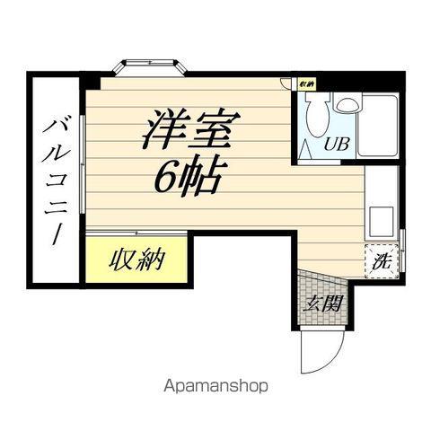 グランデュール高橋(ワンルーム/3階)の間取り写真