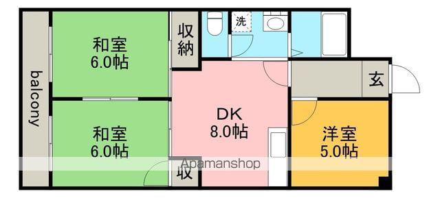 グランメゾン金城(3DK/8階)の間取り写真