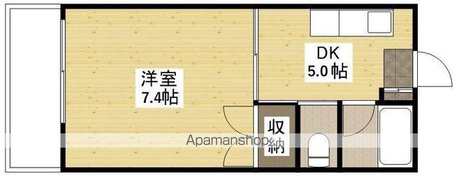 山陽ビル(1DK/3階)の間取り写真