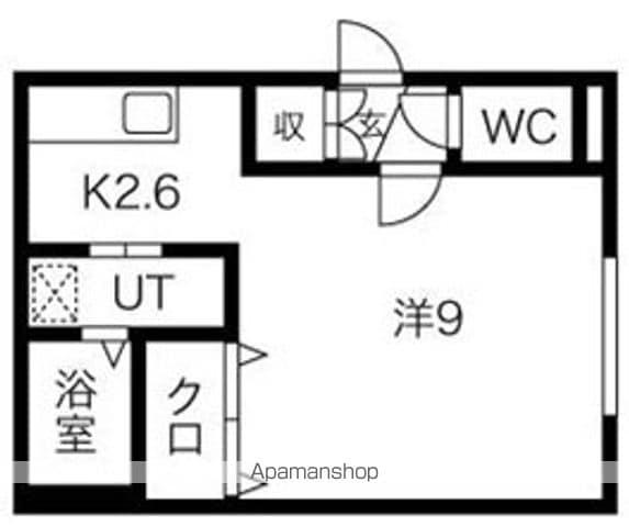 フェアリーローズ(1K/1階)の間取り写真