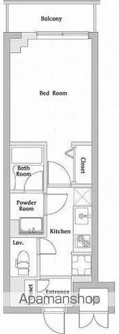 N-STAGE下総中山(1K/1階)の間取り写真