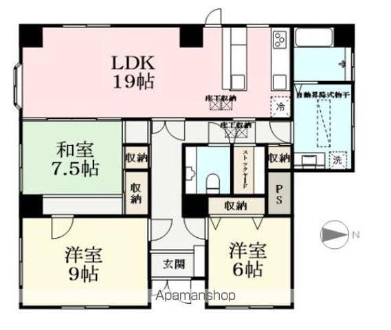 メゾン・ライラック(3LDK/1階)の間取り写真