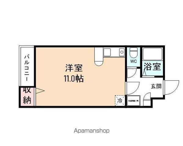 レクリオ上関(ワンルーム/1階)の間取り写真