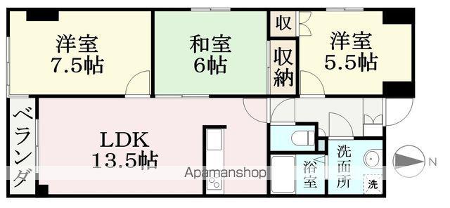 NATURAL HOUSE EIMI F棟(3LDK/2階)の間取り写真