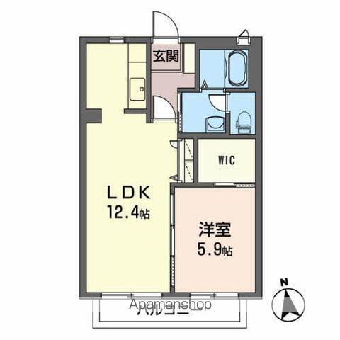 シャーメゾン・アゼリアⅠ(1LDK/1階)の間取り写真
