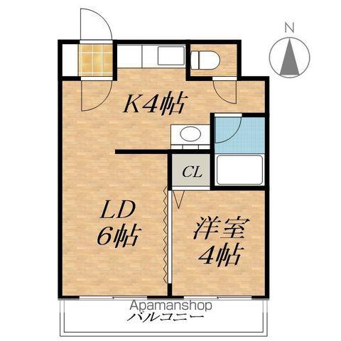 ラ・ポレール(1LDK/3階)の間取り写真