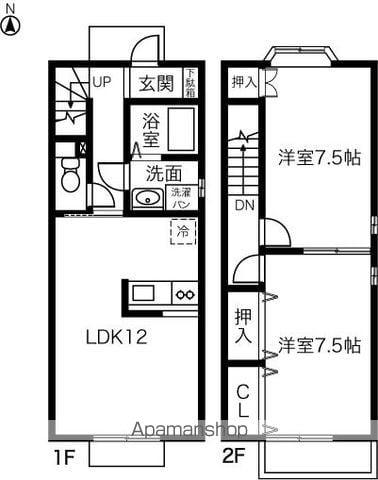 VIVRE安賀(2LDK)の間取り写真