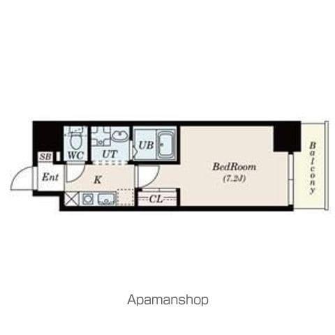 S-FORT桜川南(1K/2階)の間取り写真