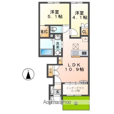 アーバンテラス(2LDK/1階)の間取り写真