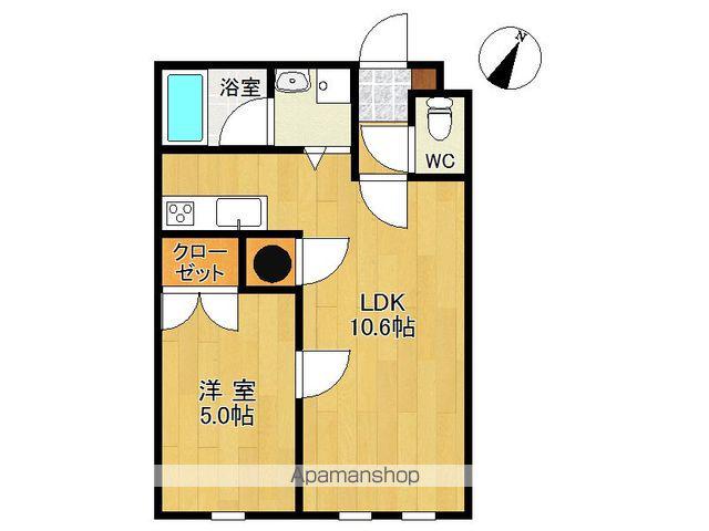 クラッシー新町倶楽部(1LDK/1階)の間取り写真