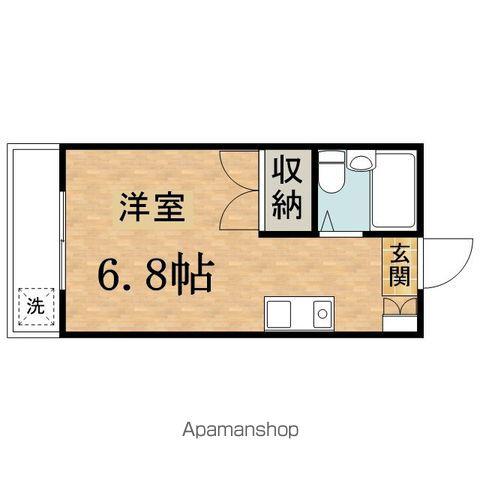 ハーモナイズヴェルデ(ワンルーム/3階)の間取り写真