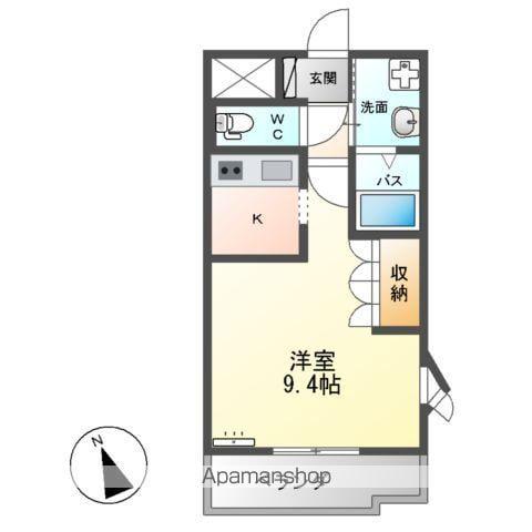 エスポアールK(1K/2階)の間取り写真