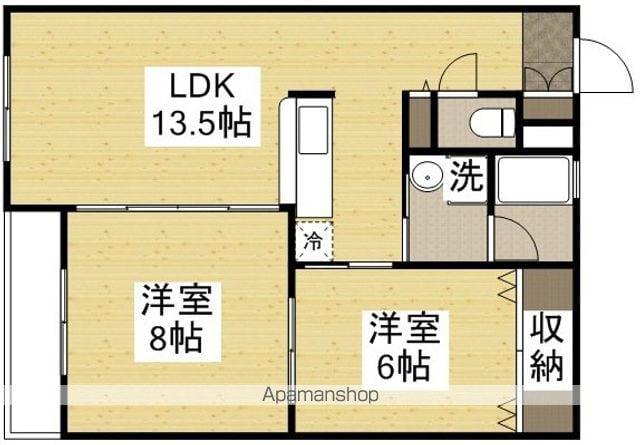 P&I伊島西ハイツ(2LDK/3階)の間取り写真