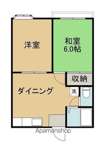 エルセグンド(2DK/2階)の間取り写真