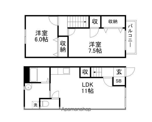 ハイランドⅡ(2LDK)の間取り写真