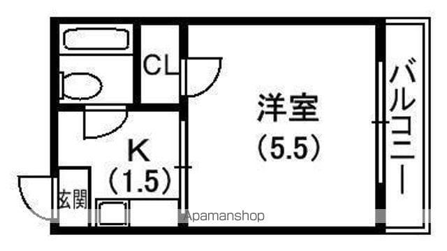 ハイツ北之町A(1K/1階)の間取り写真