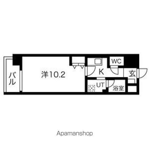 ヒルズ新栄2号館(1K/3階)の間取り写真