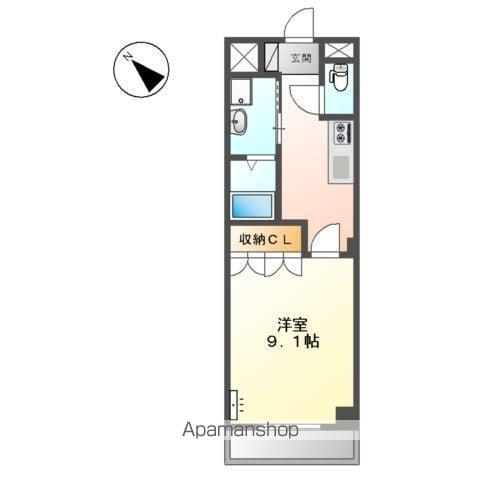 グリーングラス弐番館(1K/2階)の間取り写真