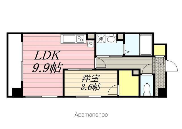 ADEN箱崎駅前(1LDK/13階)の間取り写真