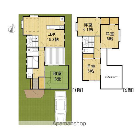 小田急電鉄小田原線 和泉多摩川駅 徒歩6分 2階建 築22年(4LDK)の間取り写真