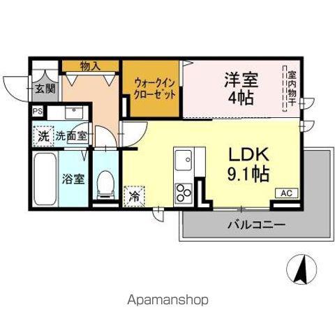 D-ROOM桜馬場(1LDK/2階)の間取り写真