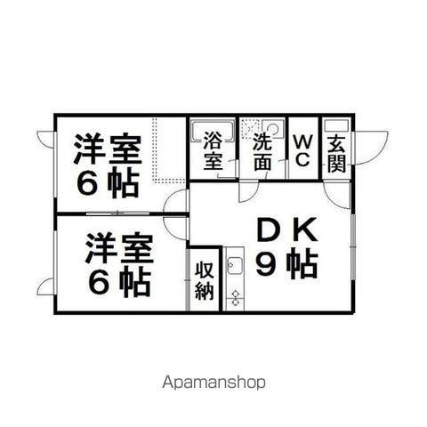 コーポアペック(2DK/1階)の間取り写真