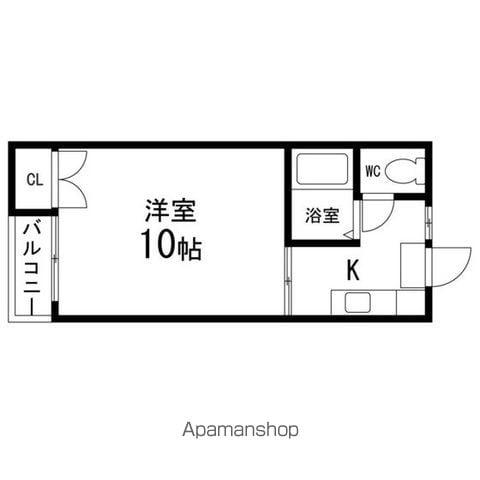テンダリーハウス(1K/1階)の間取り写真