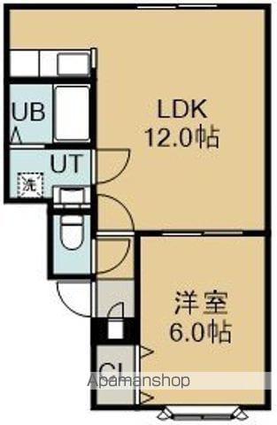 パークサイドA(1LDK/1階)の間取り写真