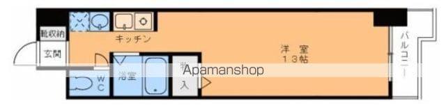 グランアルブル勝山(ワンルーム/12階)の間取り写真