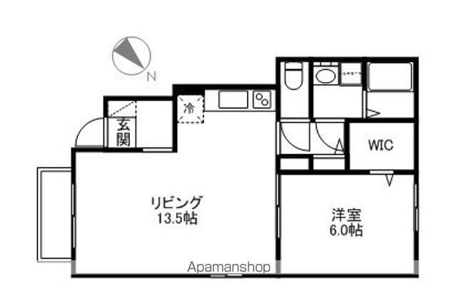 サニーリュート(1LDK/1階)の間取り写真