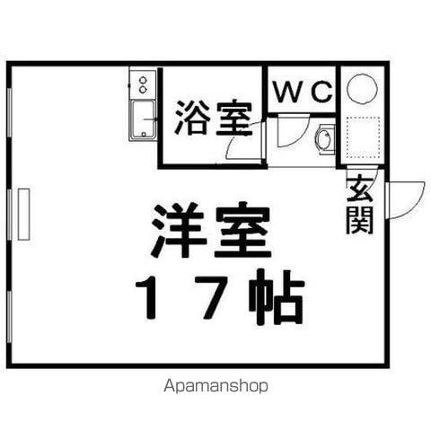 プルミエ ブラン(ワンルーム/2階)の間取り写真