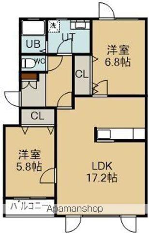 ルミエール(2LDK/2階)の間取り写真