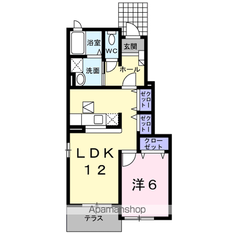 ソレイユⅠ(1LDK/1階)の間取り写真