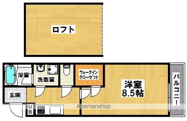 フジパレス初芝駅南Ⅲ番館(1K/2階)の間取り写真