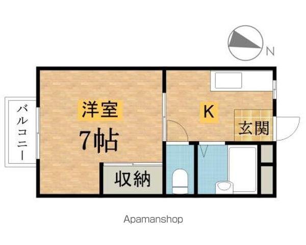 エル・パティオ(1K/2階)の間取り写真